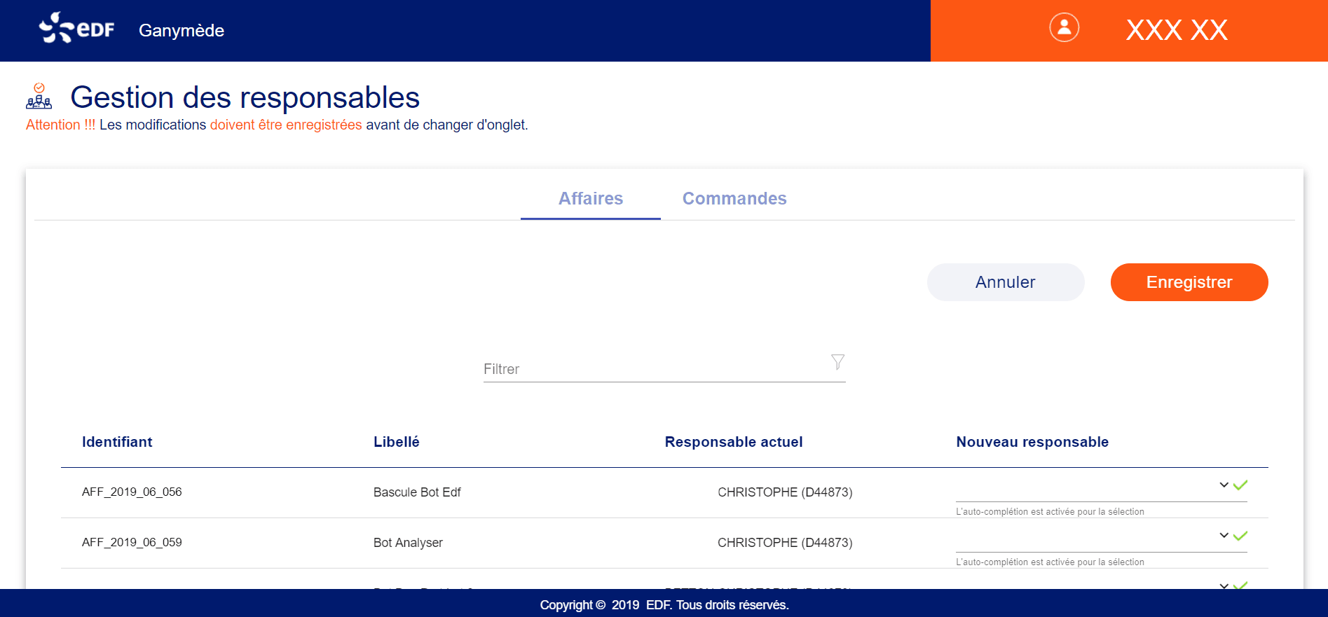 Ganymède — Outil de suivi budgétaire (EDF) 1